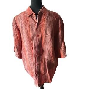 Bruno Orange Washable Linen Button-Up XL – Modern Summer Luxe Style